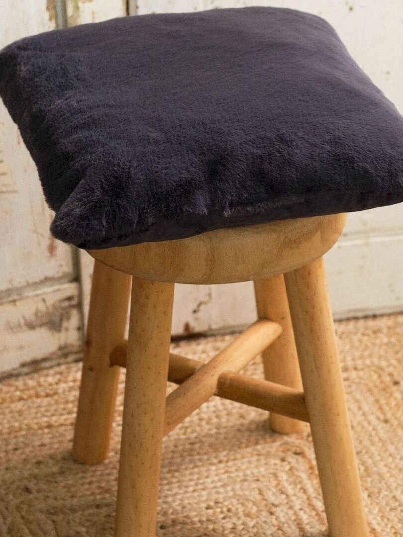 Coussin fausse fourrure 'INDIES' 'TODAY' Gris