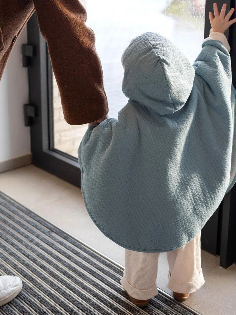 Bemini Poncho de voyage Tetra jersey et teddy   Bleu foncé