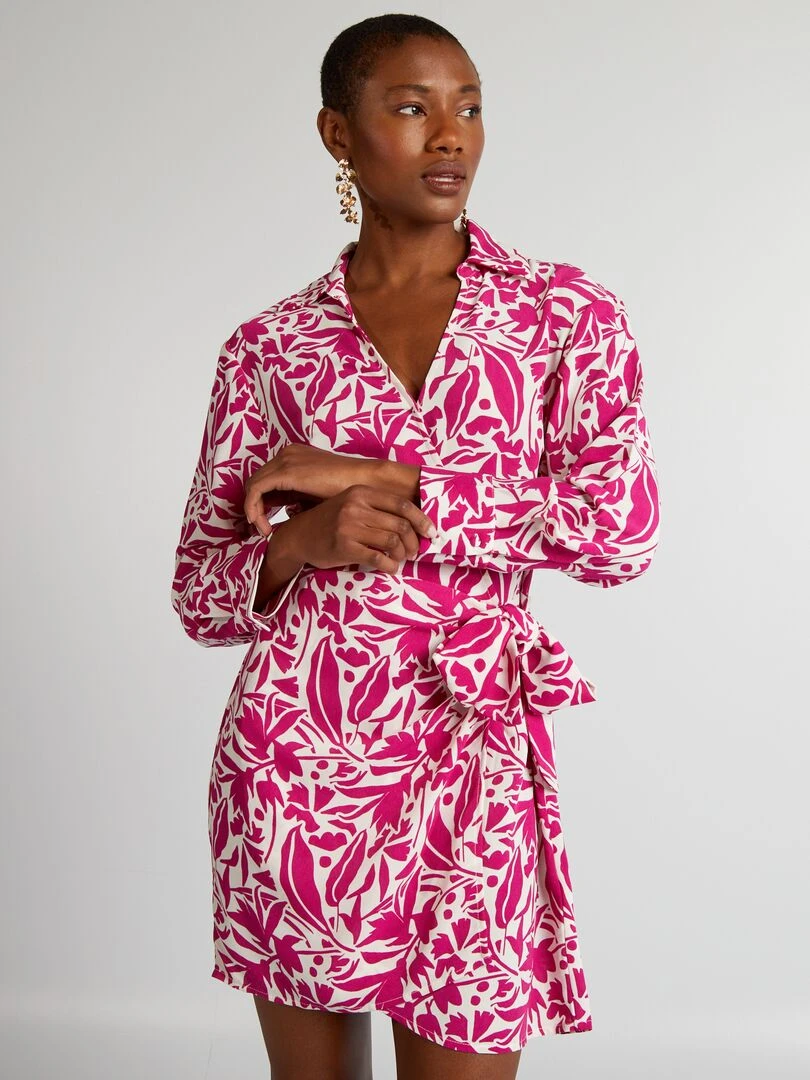 Robe à nouer fantaisie Rose
