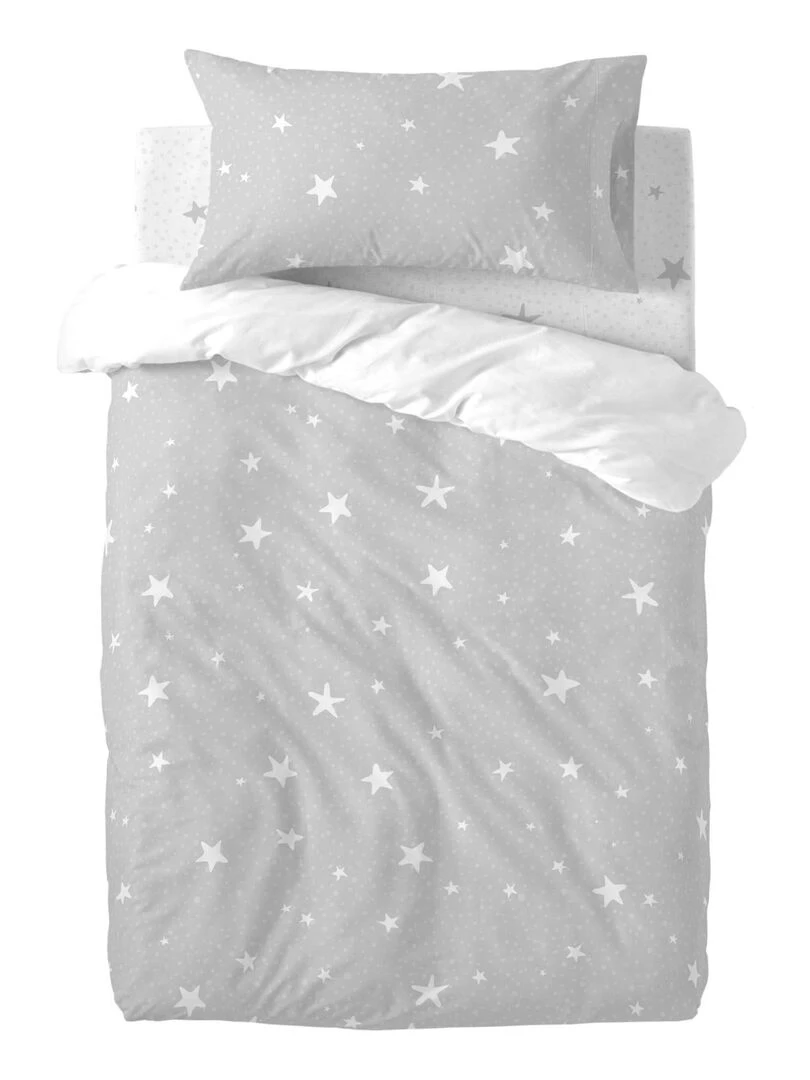 Taie d'oreiller Little star "Happyfriday"   Gris