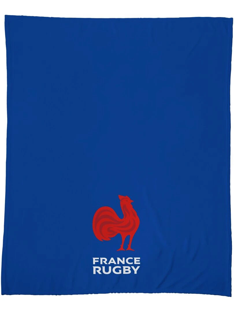 Plaid cuddle polaire imprimé FRANCE RUGBY LIFESTYLE Bleu