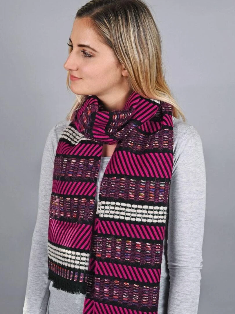 Echarpe Tipi Fabriqué en France Rose fushia
