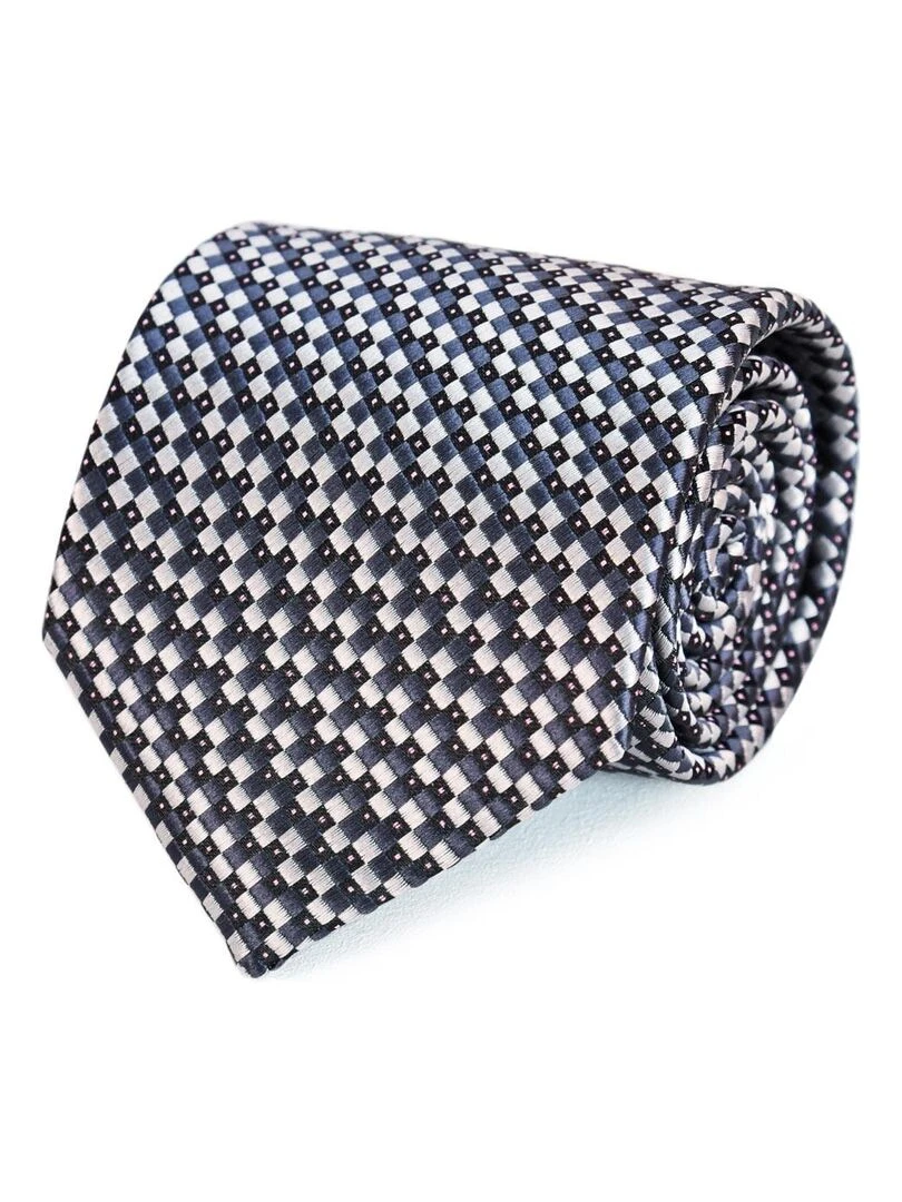 Cravate Damas Fabriqué en Europe Gris Bleu marine