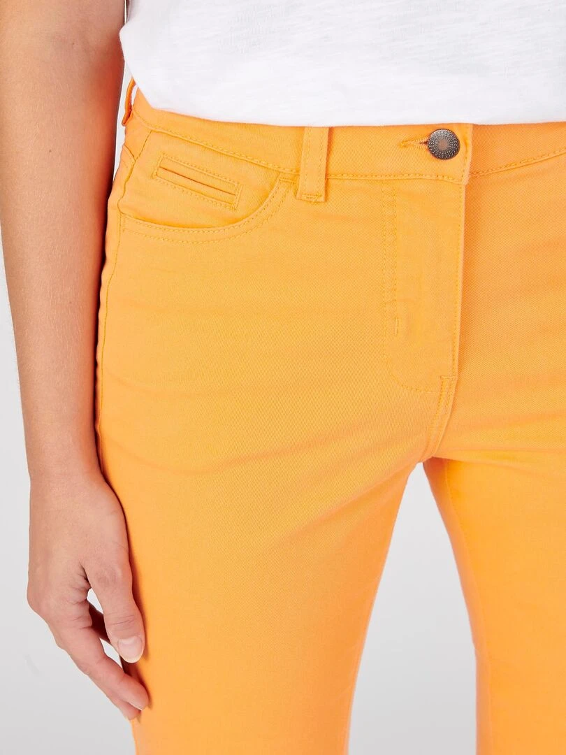 Pantalon 7/8ème boutons bas de jambes Damart Orange