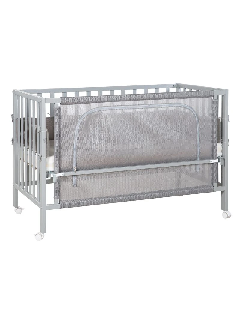 ROBA Lit cododo "safe asleep®" 60 x 120 cm – avec accessoires "Little Stars"   Gris