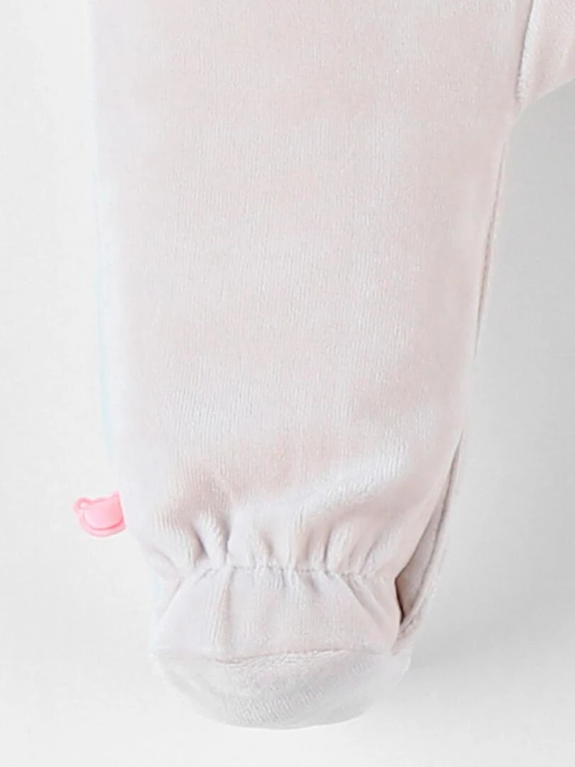 Pyjama 1 pièce raton laveur en velours  clair   Noukie's   Beige