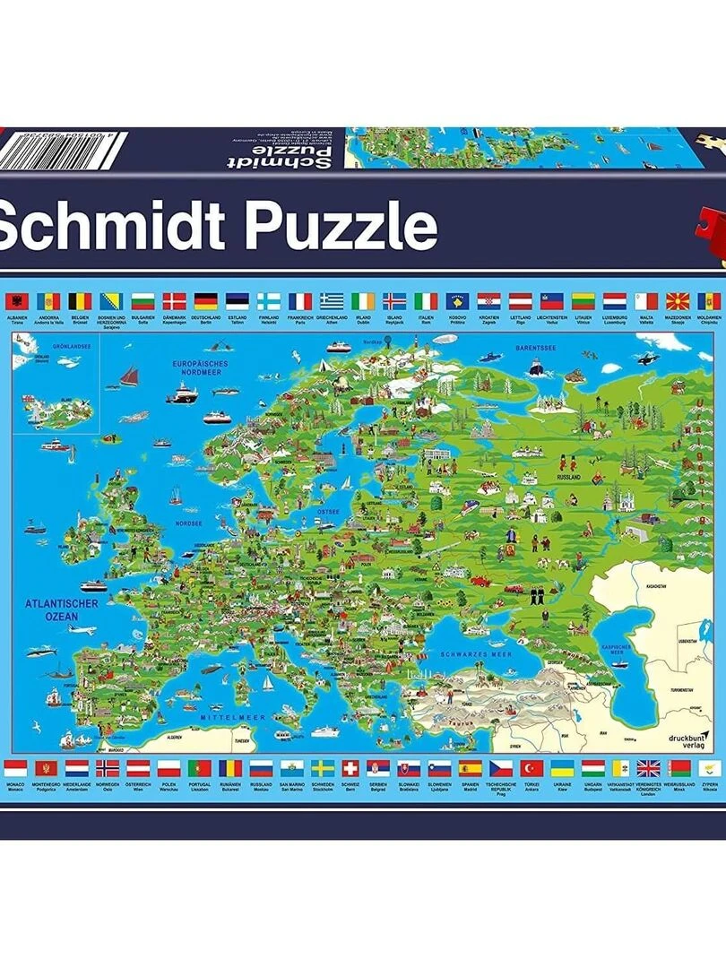 Puzzle 500 pièces : Découvrir l'Europe N/A