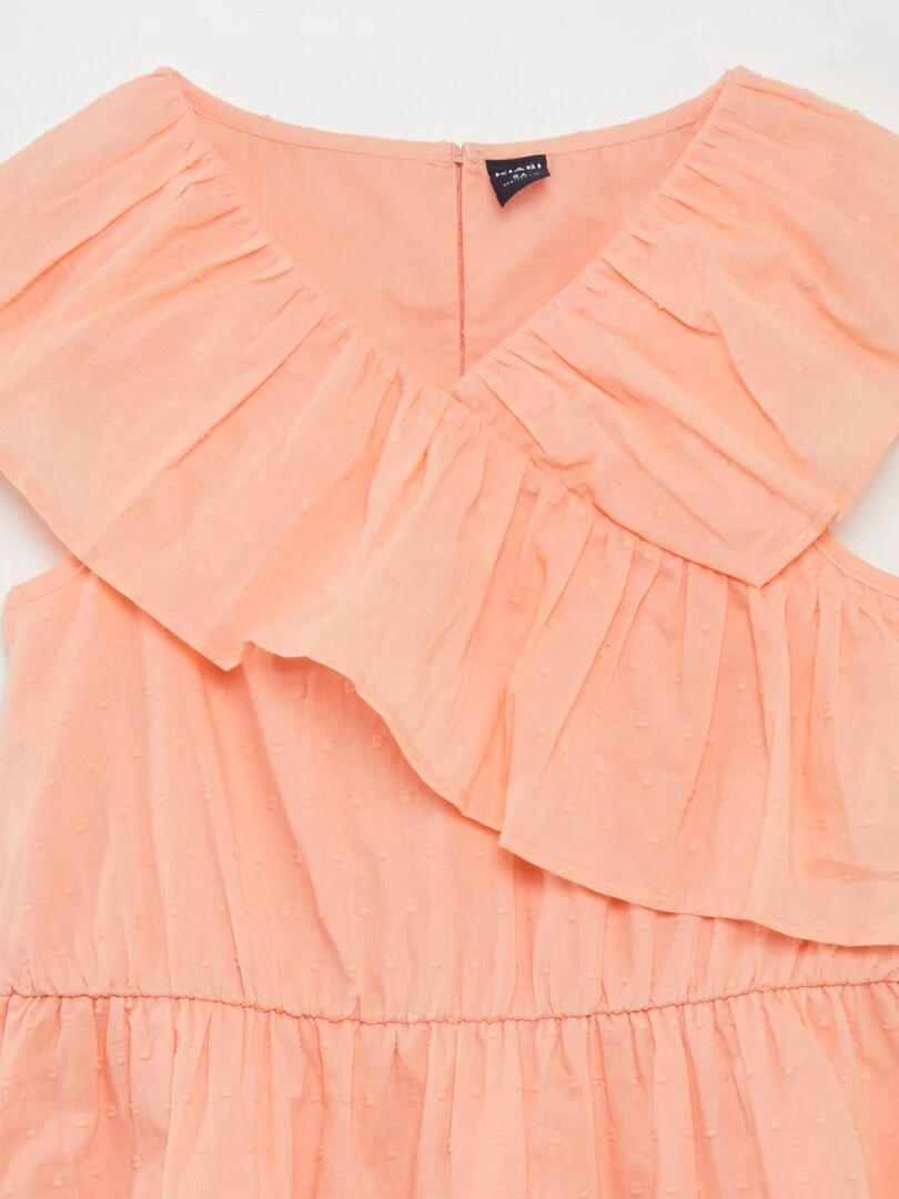 Robe en coton plumetis Orange