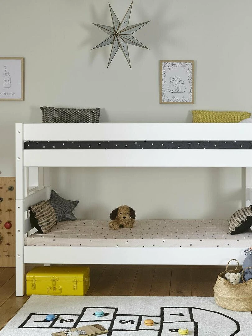 Lit superposé bas avec sommier gigogne Aniba   AKITEN RETAIL   Marron