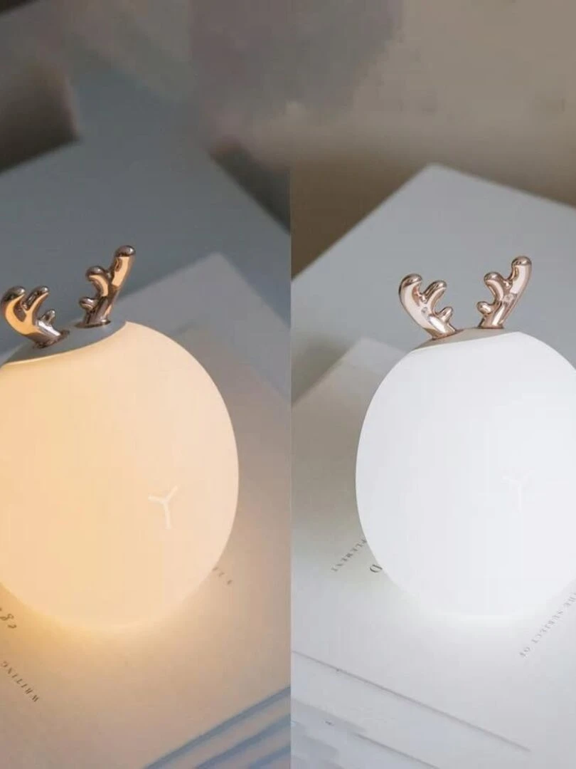 CERF   Lampe à poser design rechargeable cerf   Beige clair