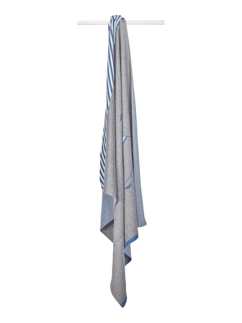 Couverture maille en coton gris   SAUTHON   Gris
