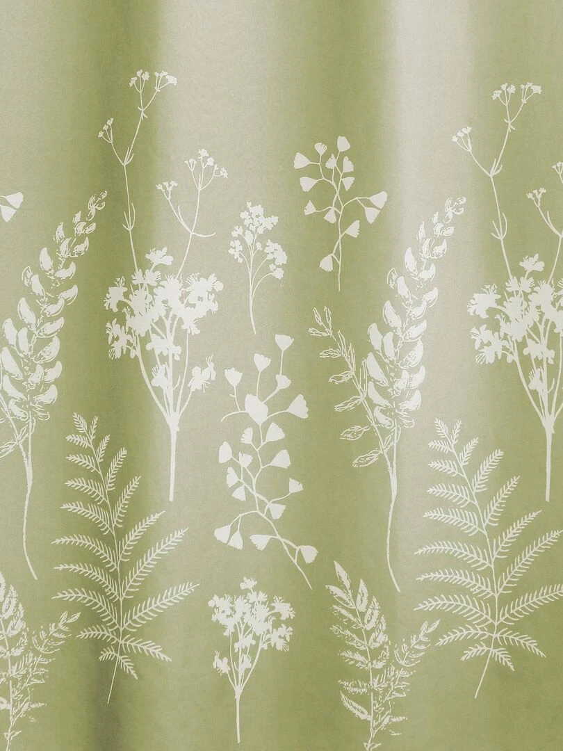 Rideau d'ameublement aux impressions florales   Vert tilleul