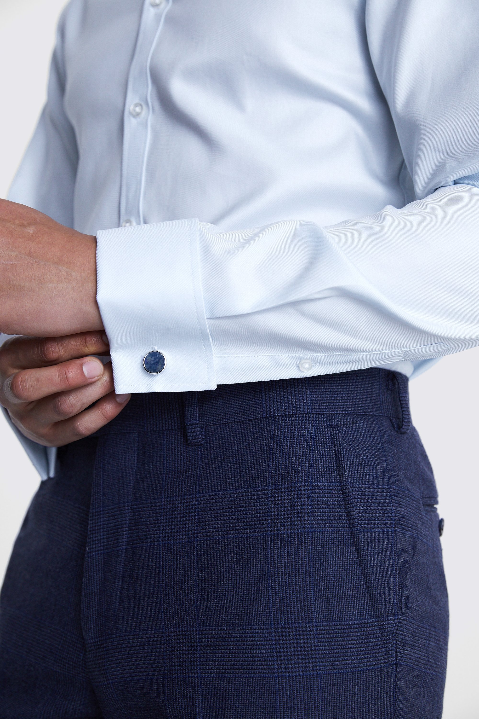 Slim Fit Light Blue Twill Shirt Buy Online at Moss