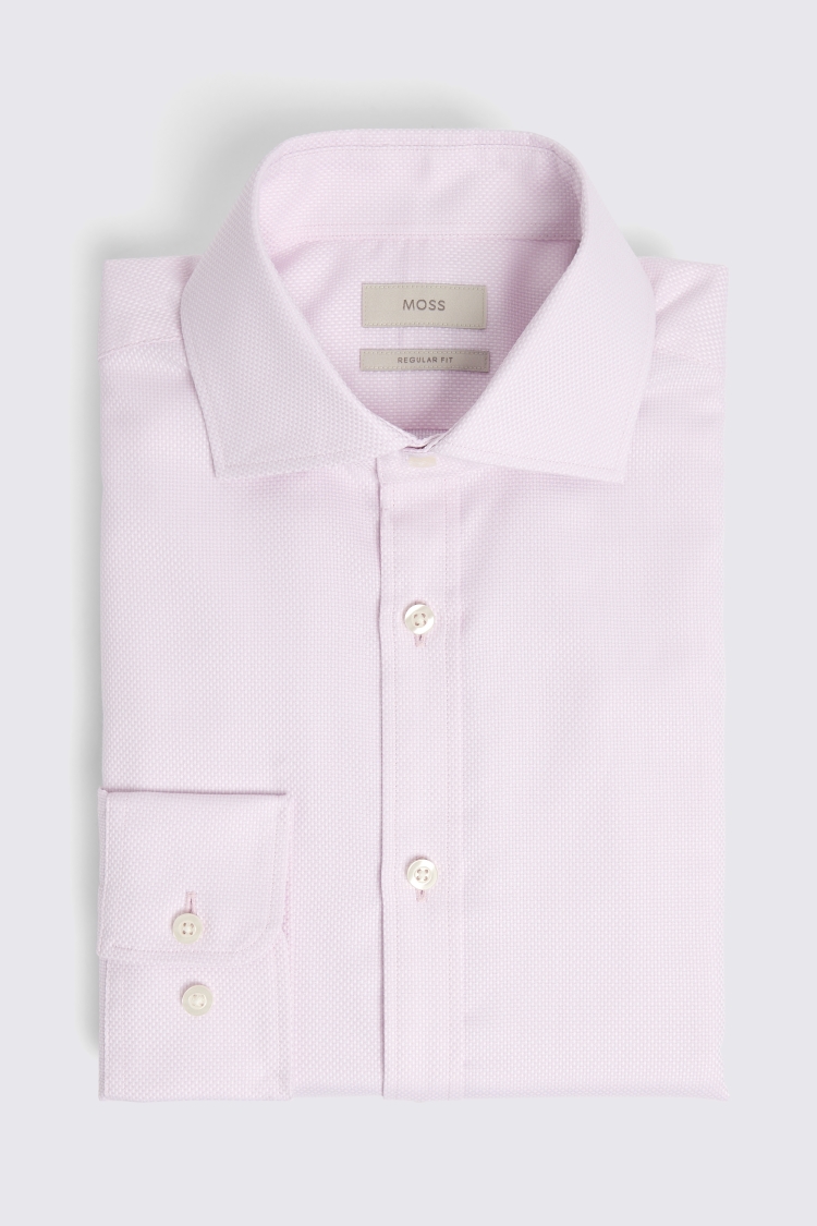 Regular Fit Pink Dobby Shirt   Buy Online at Moss