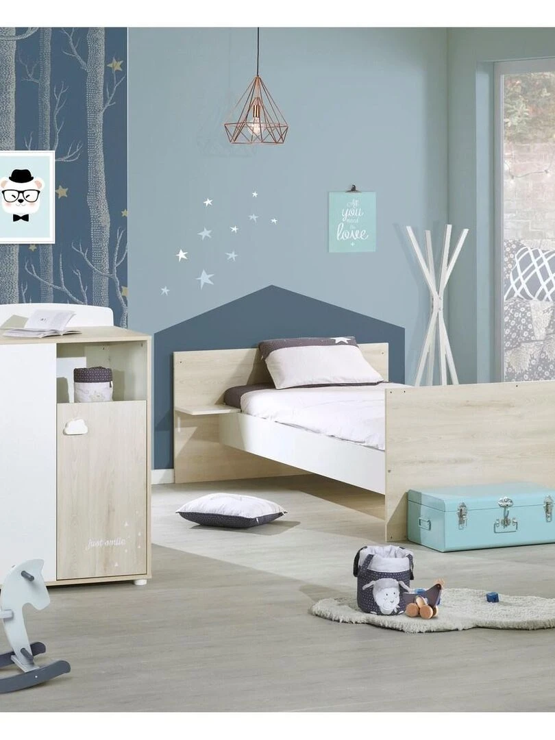 Lit combiné SMILE   BABYPRICE   Blanc