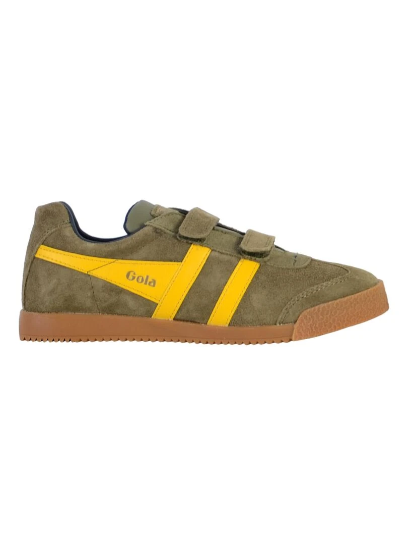 Basket Cuir Enfant Gola Barrier Strap Kaki