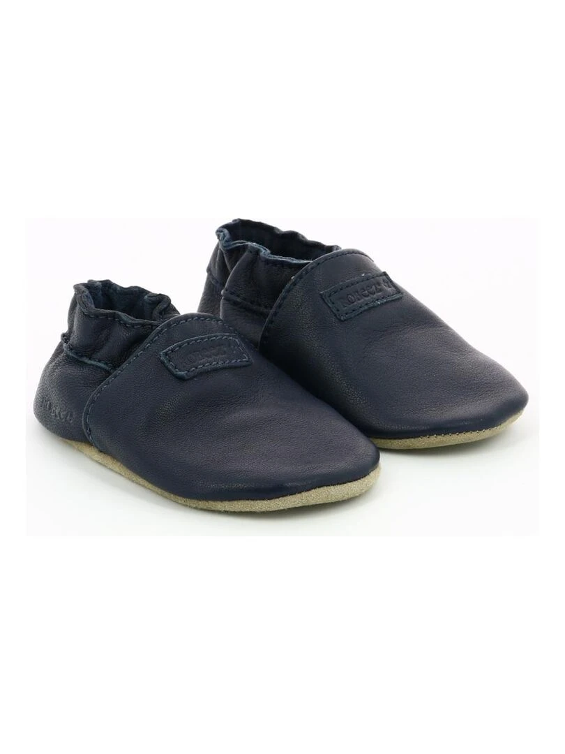 Chaussons Cuir Myfirst Bleu marine