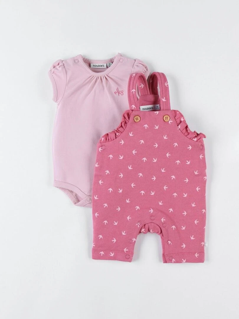 Set salopette + body    Noukie's   Rose