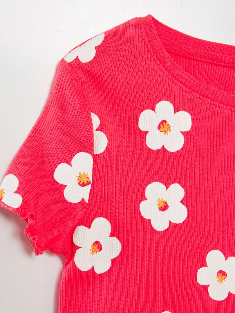 T shirt manches courtes Framboise