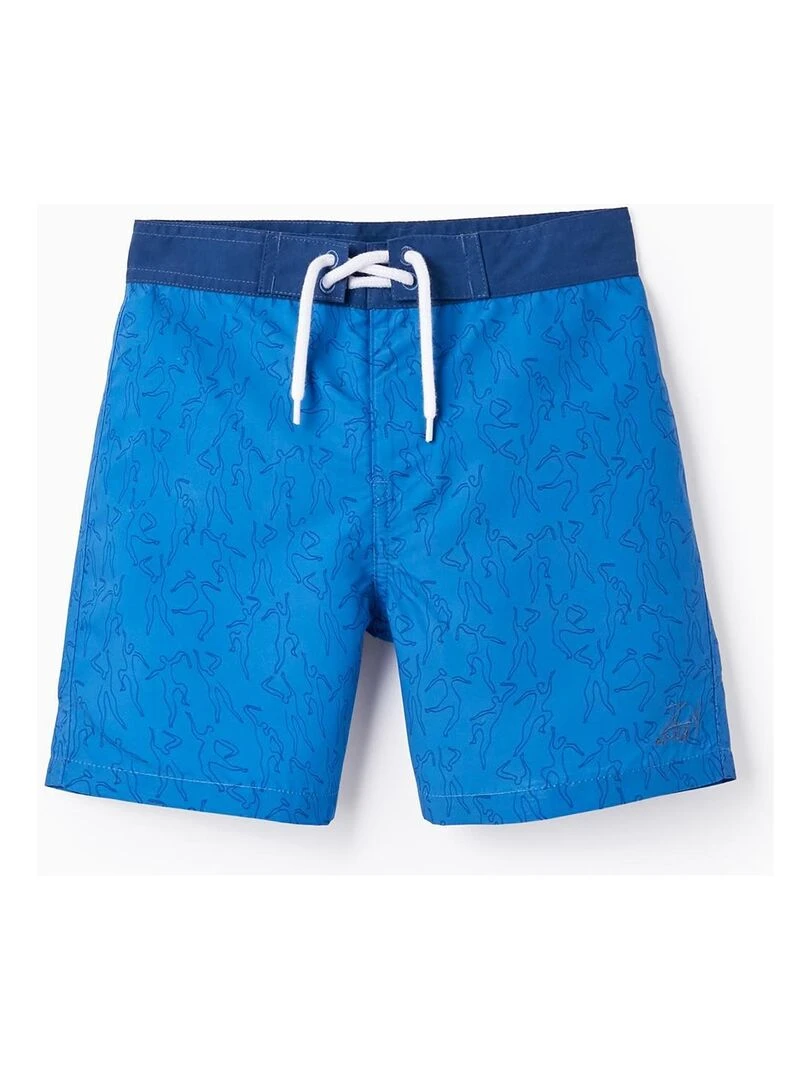 Short de Bain Imprimé pour Garçon 'You & Me' Bleu
