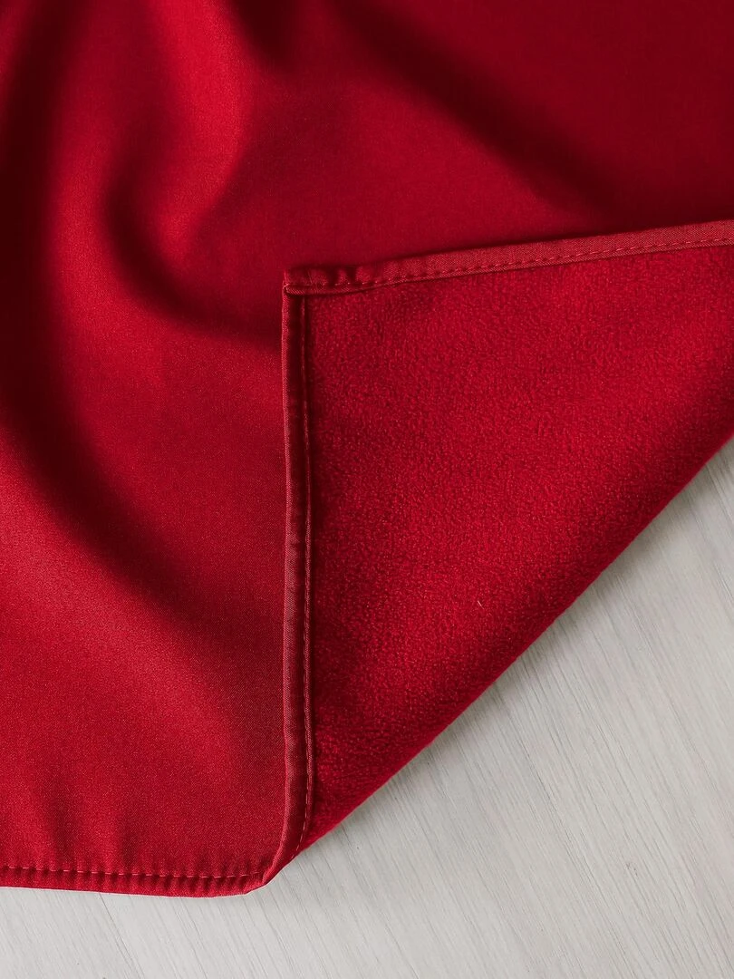 Rideau thermique en microfibre doublée   Rouge