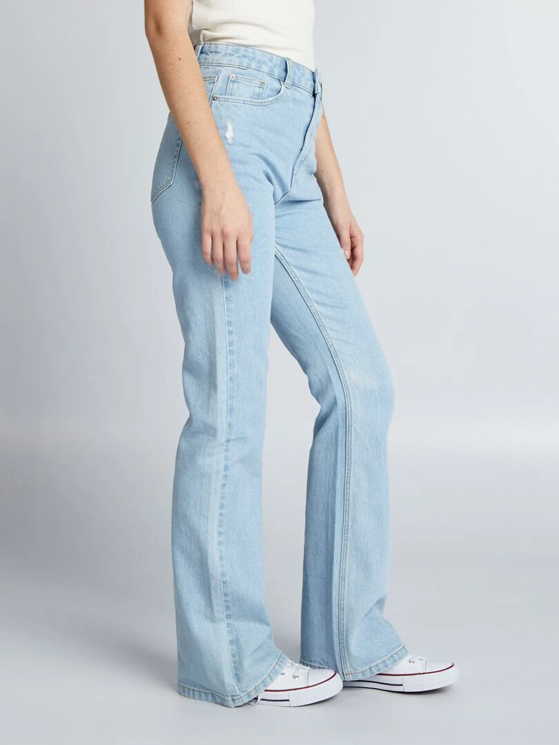 Jean flare/bootcut à taille haute Bleu