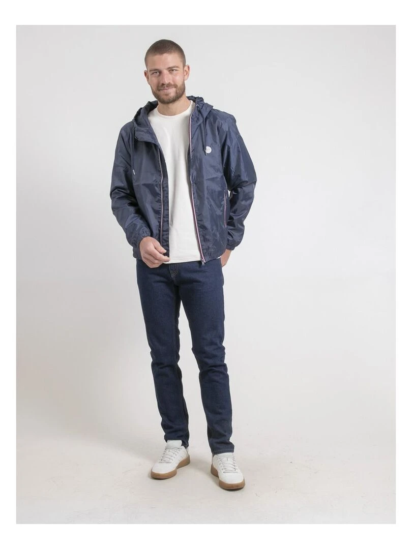 Blouson coupe vent capuche ZALTA   Bleu marine