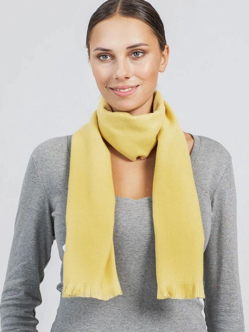 Echarpe Sherpa Fabriqué en France Jaune clair