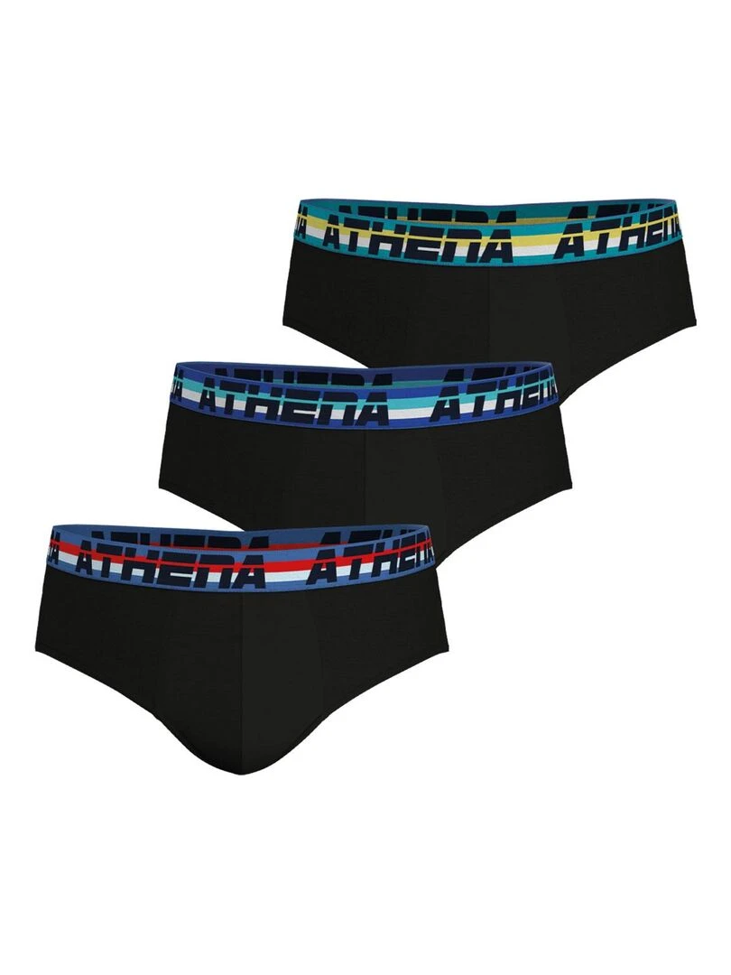 Lot de 3 slips homme 720 Stretch Coton Noir