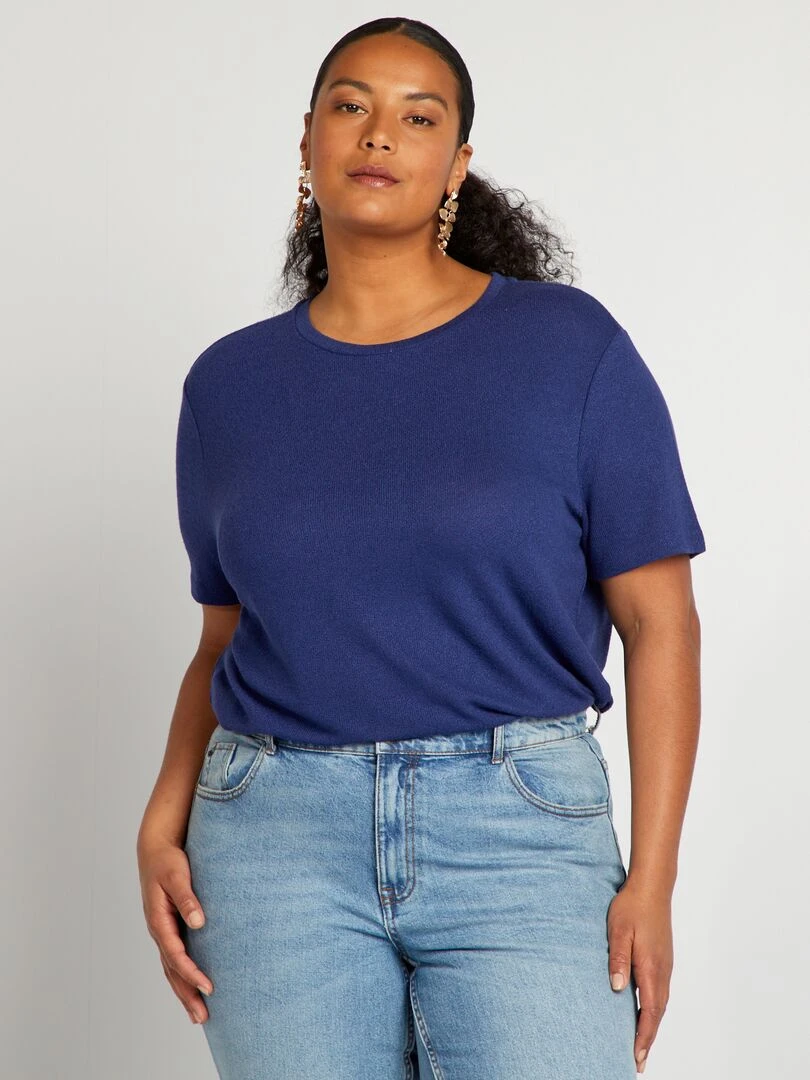 T shirt classique fluide Bleu