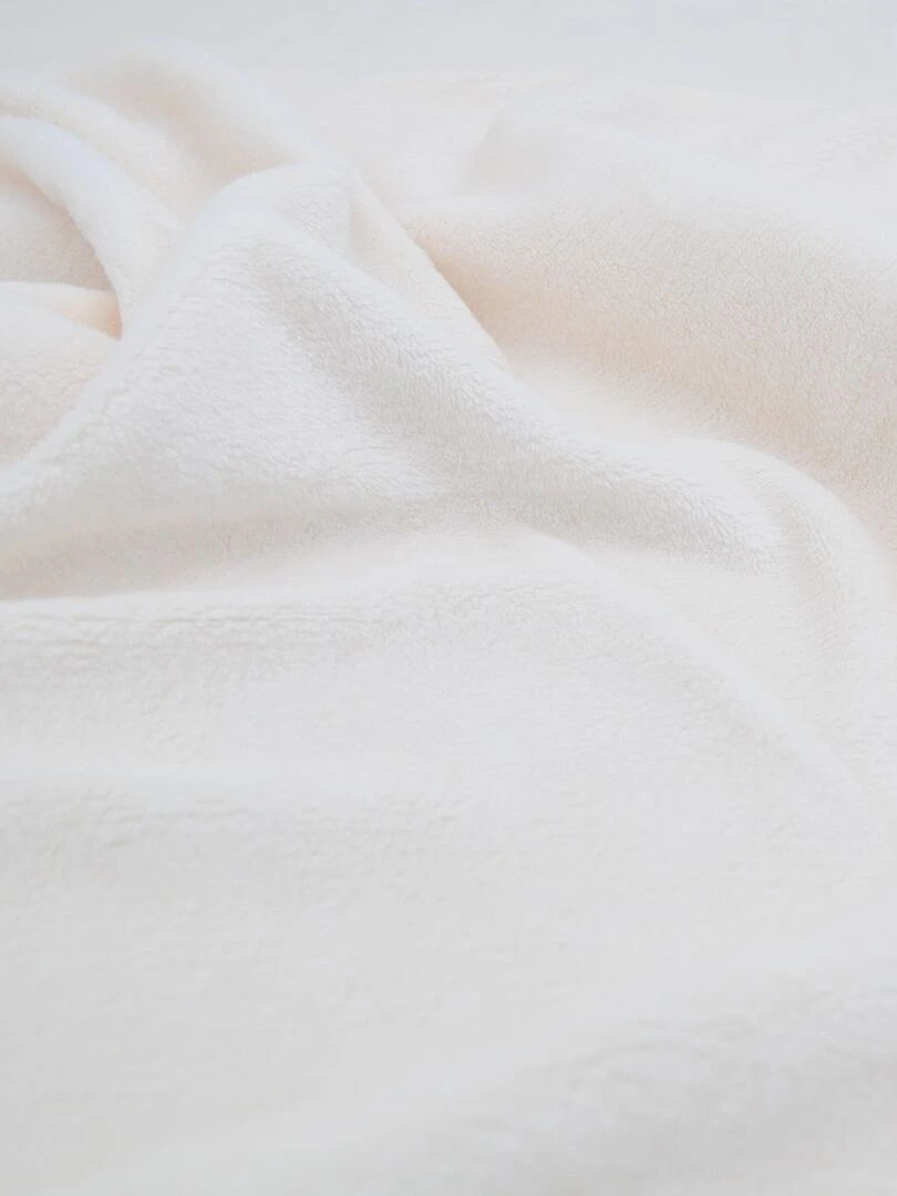 Couverture douce en flanelle 75x100 cm Écru Beige