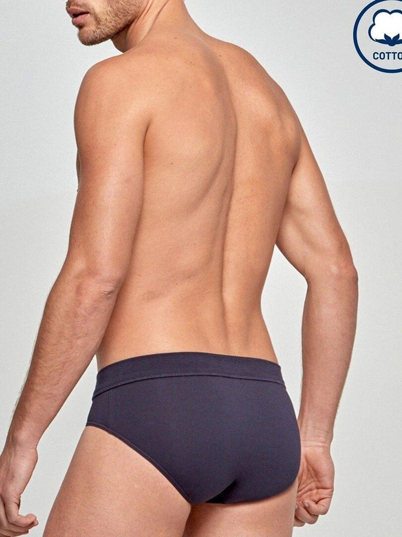 Pack 2 slips en coton stretch Essentials   Bleu