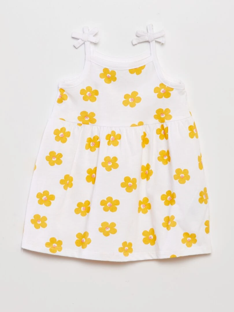 Lot de 2 robes   Blanc/Jaune