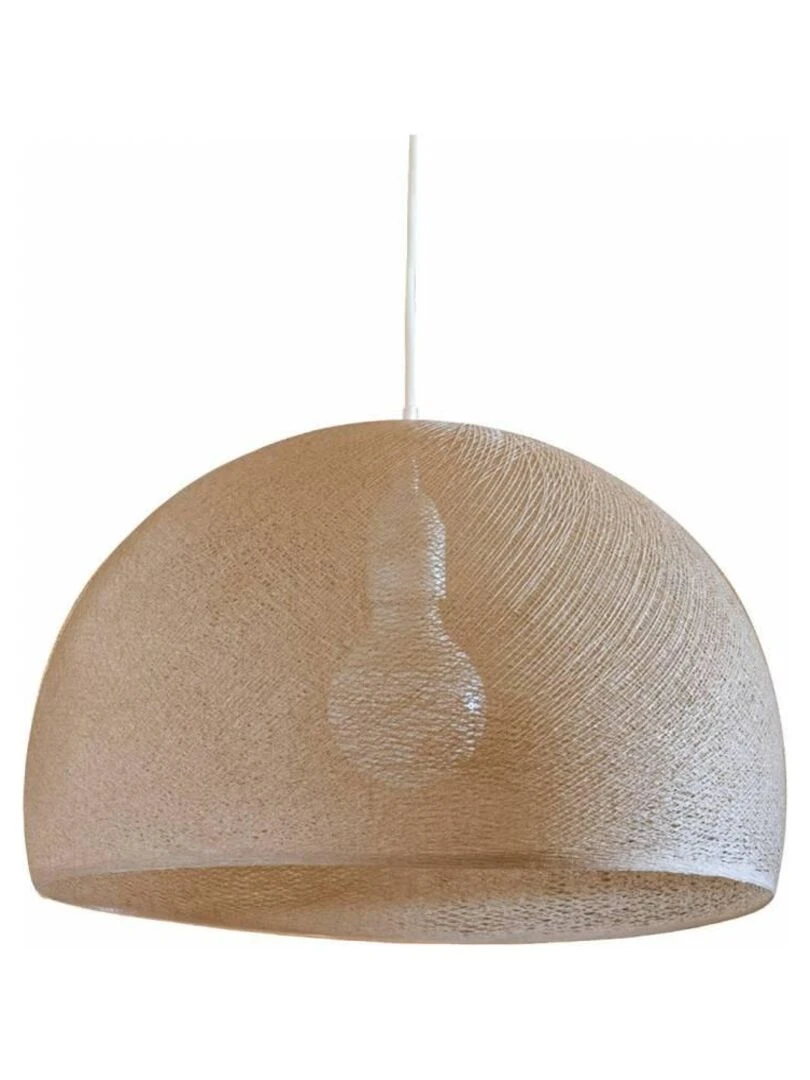 Abat jour coupole sable 67 avec suspension simple Beige sable
