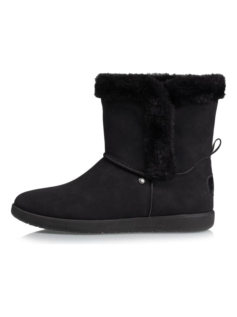 Bottines Femme fourrées avec revers Noir   Noir