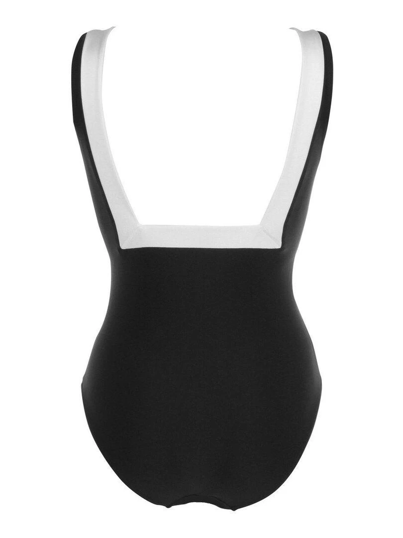 Maillot 1 pièce brassière et encolure carrée Java Bonnets B à D   Noir