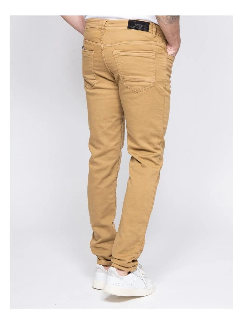 Pantalon 5 poches VAAS Marron glacé