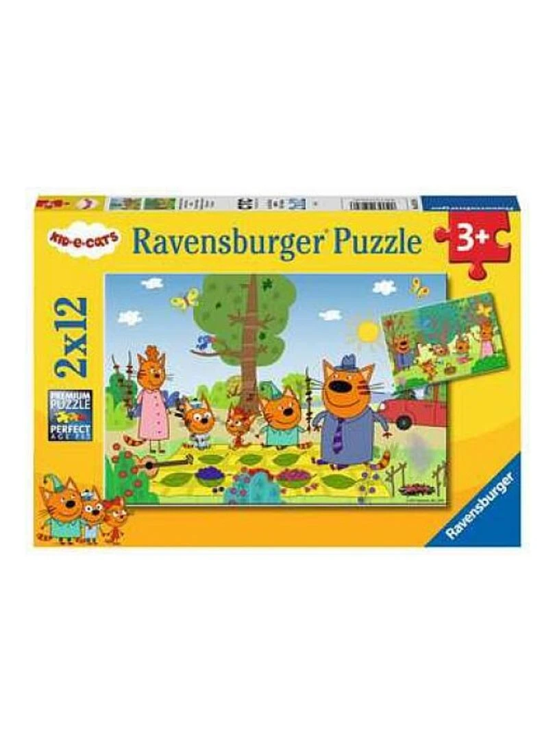 Puzzle 2x12 p Journée nature en famille Kid E Cats N/A