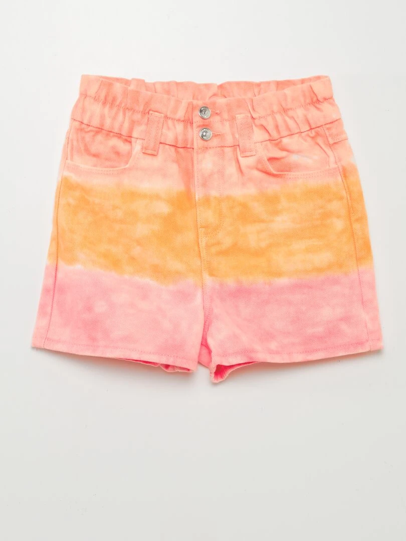 Short en denim coloré Blanc