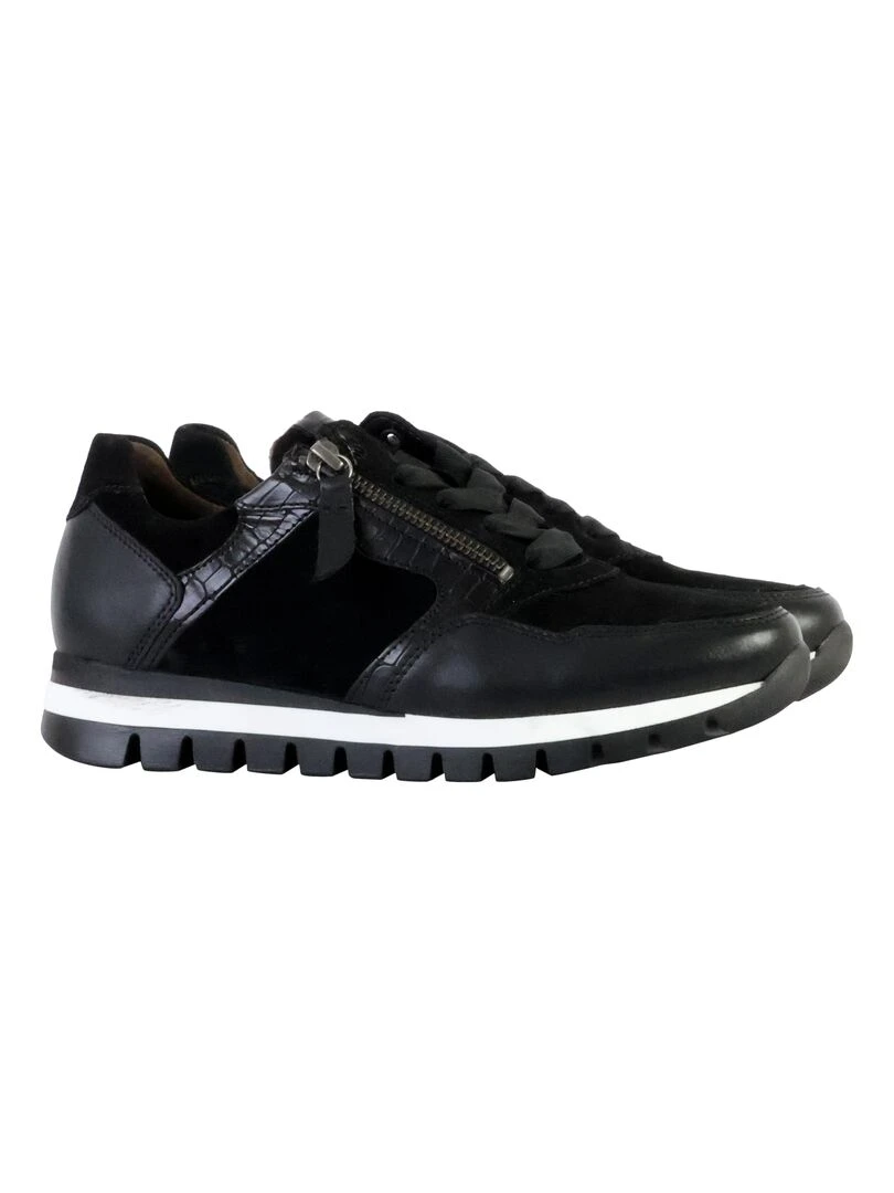 Basket Basse Cuir Gabor Dream Snake   Noir