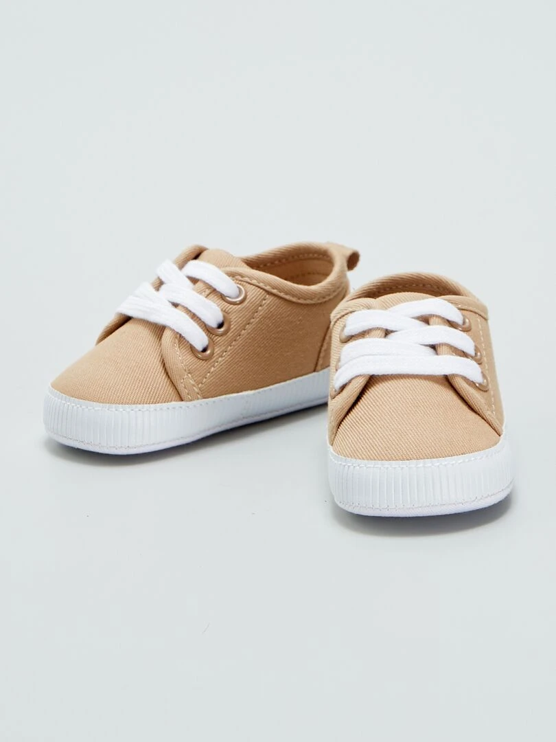 Baskets basses en coton   Beige