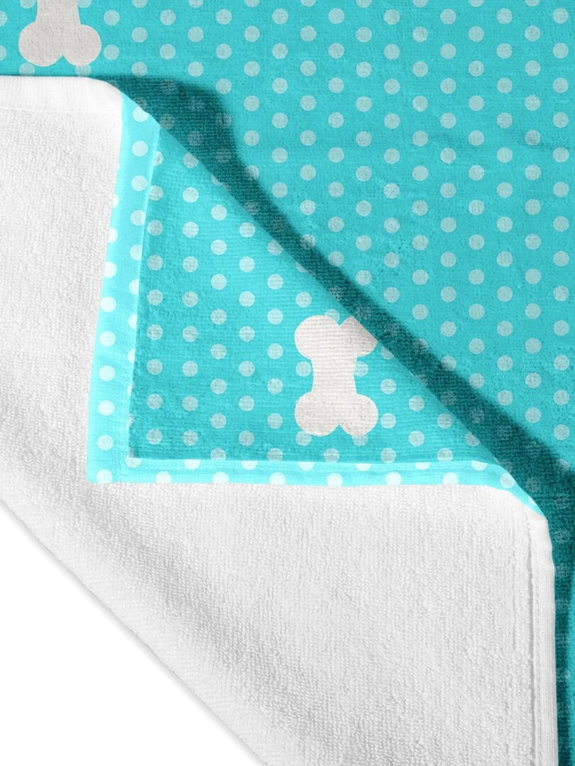 Serviette Dogs "Happyfriday" Blanc