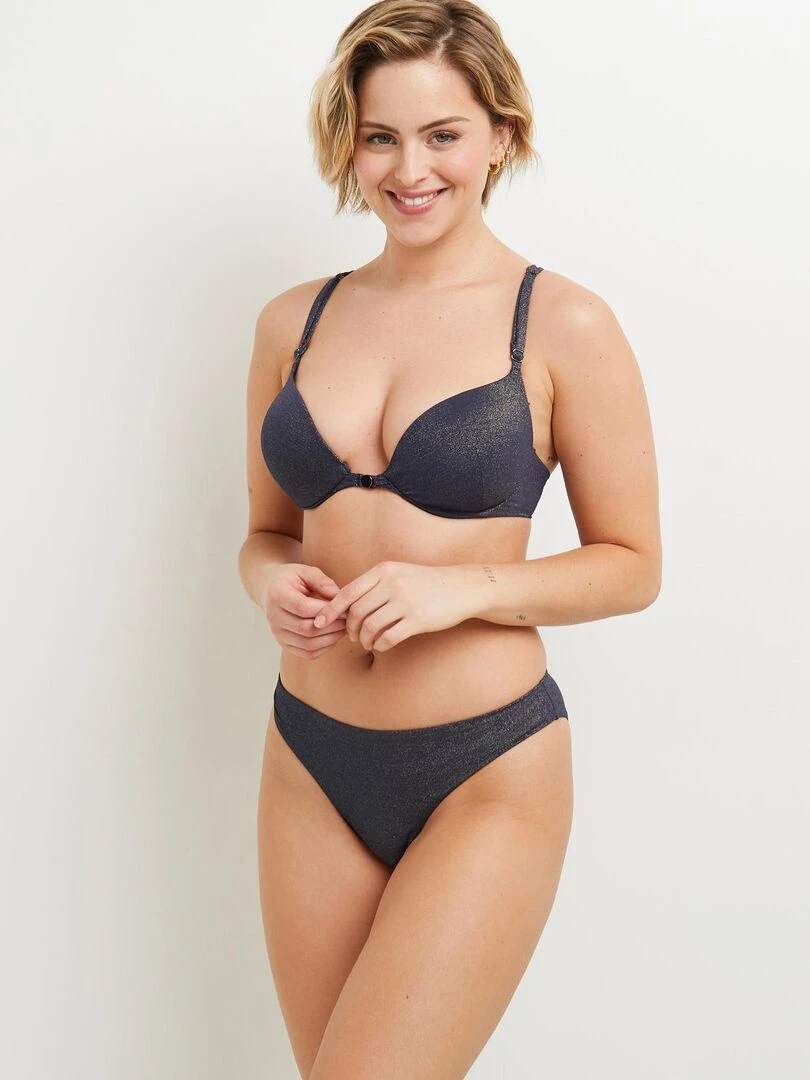 Maillot de bain slip midi Magie RougeGorge Lingerie Gris