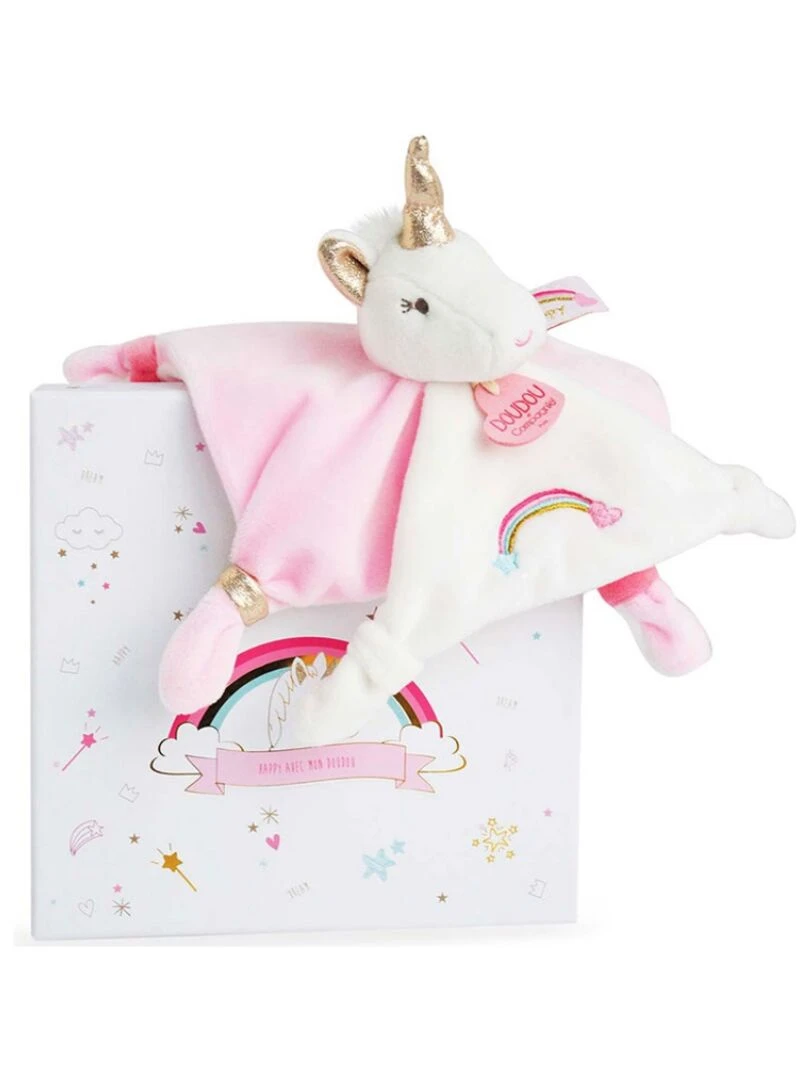 Coffret doudou plat Ma jolie licorne (20 cm) N/A