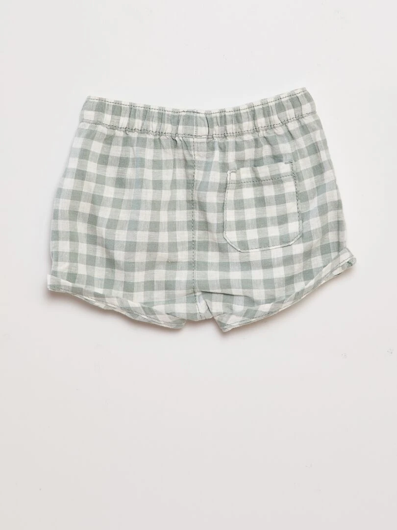 Short en lin mélangé   Vert