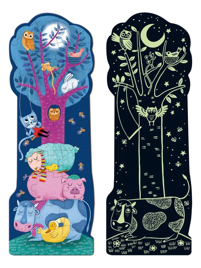 Puzzle XXL la ferme jour et nuit phosphorescent (24 pièces N/A