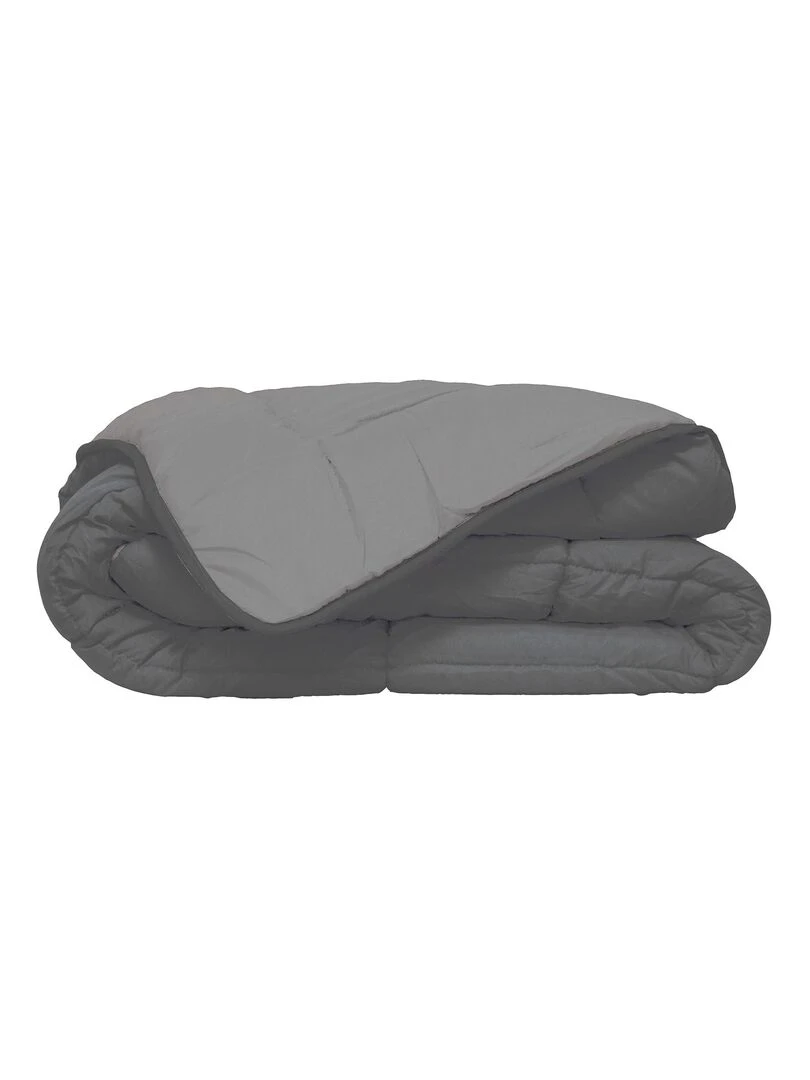 Couette d'été en microfibre bicolore Gris clair
