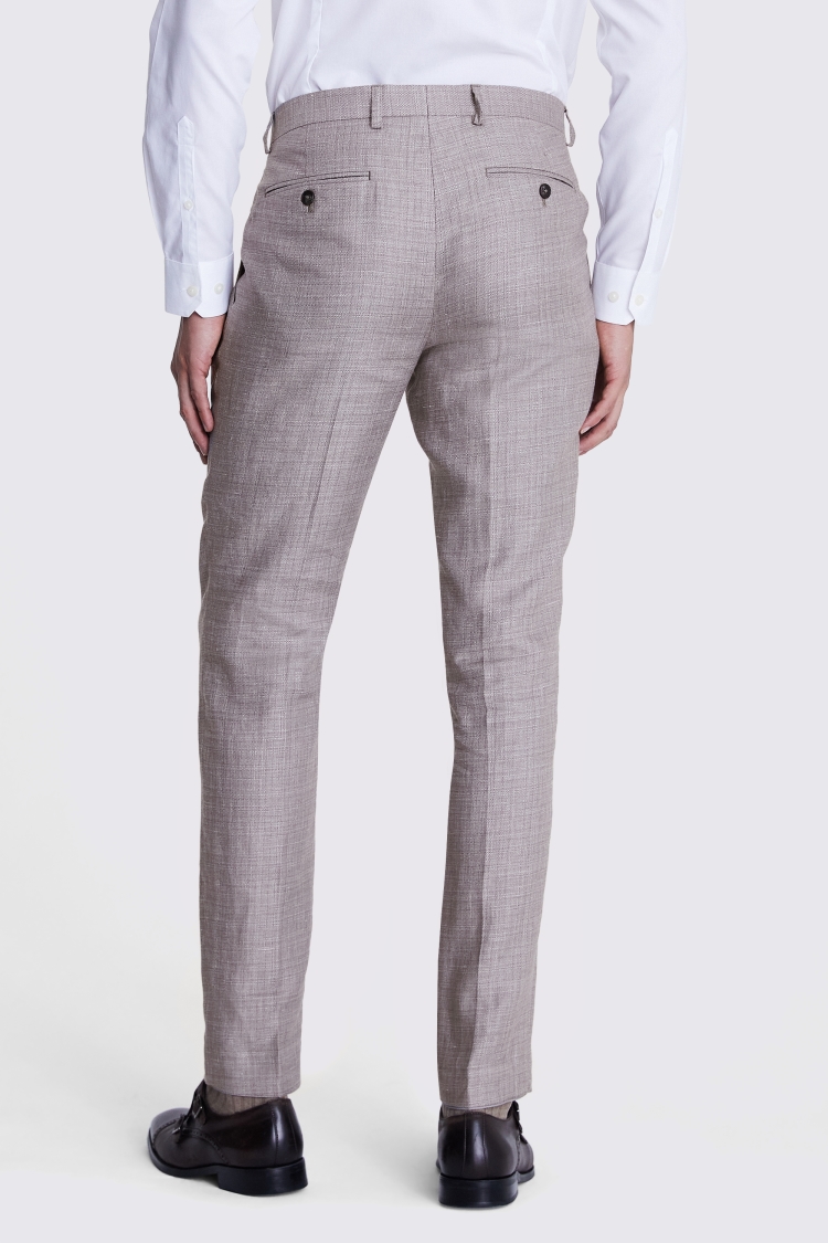 Italian Slim Fit Blue Texture Trousers   Buy Online at Moss