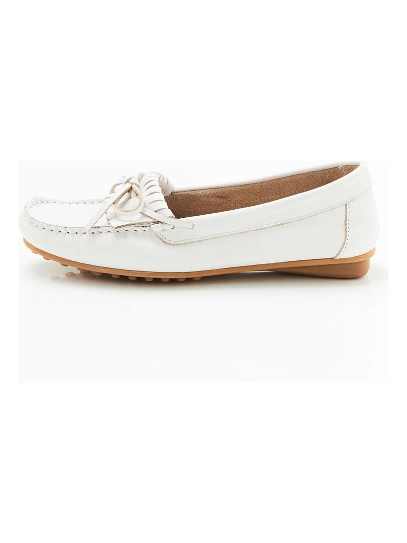 Mocassins à franges Damart Blanc