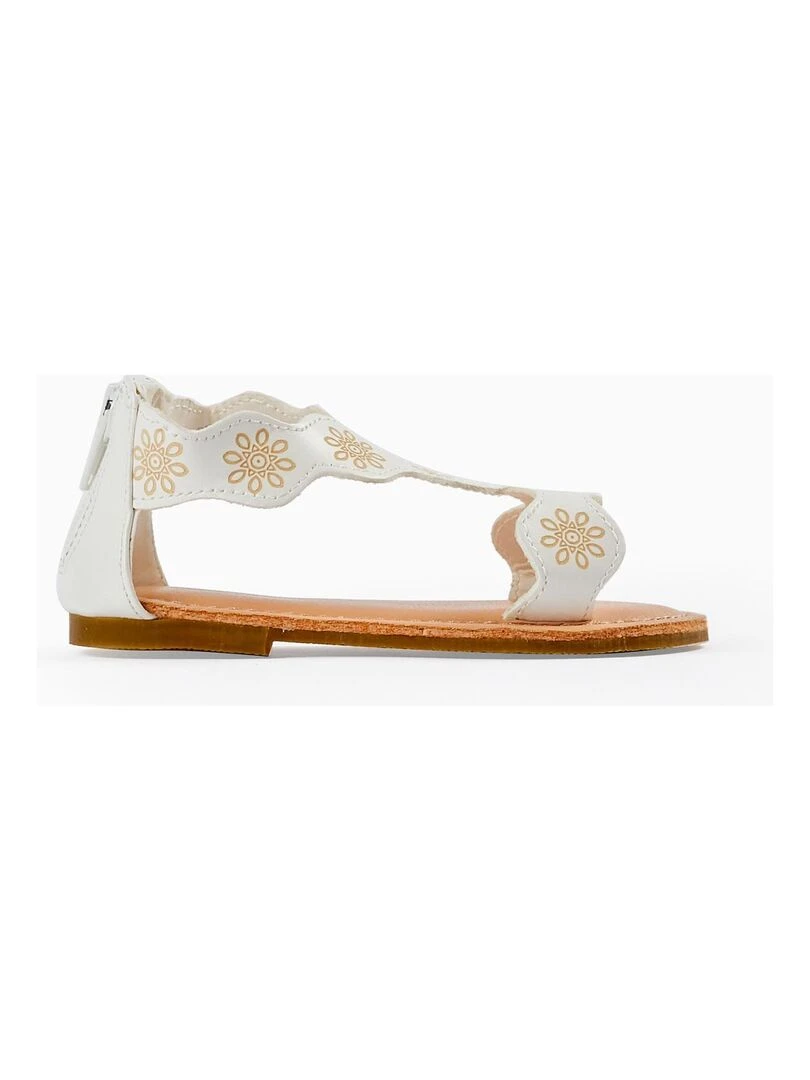 Sandale à motif floral pour bébé fille CÉRÉMONIE Blanc